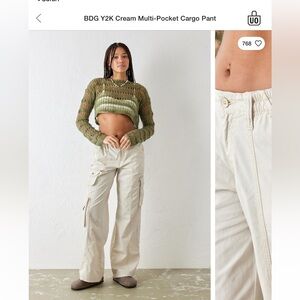 BDG Y2K Cream Multi-Pocket Cargo Pant
